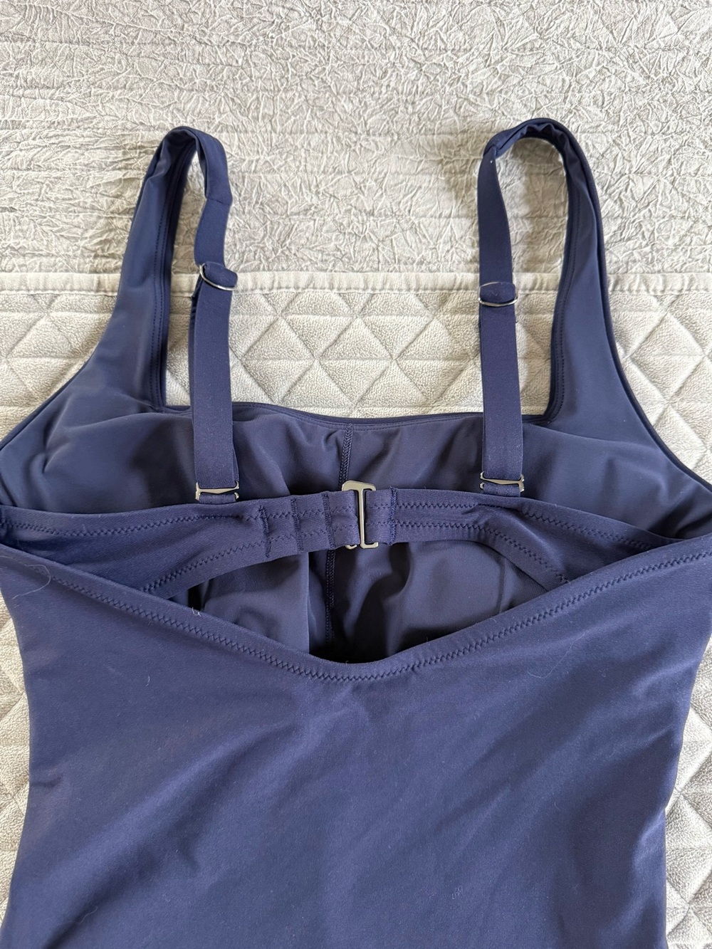 Athleta Navy Square Neck One-Piece Swimsuit with Adjustable Straps - Picture 6 of 10
